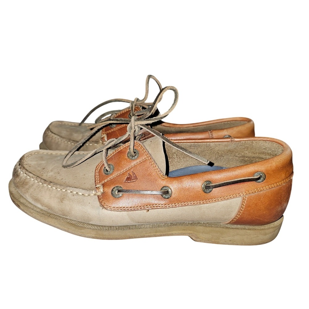 ECCO‎ Mens Brown Leather Boat Shoes Deck Loafer Casual Comfort Walking Shoes Dad